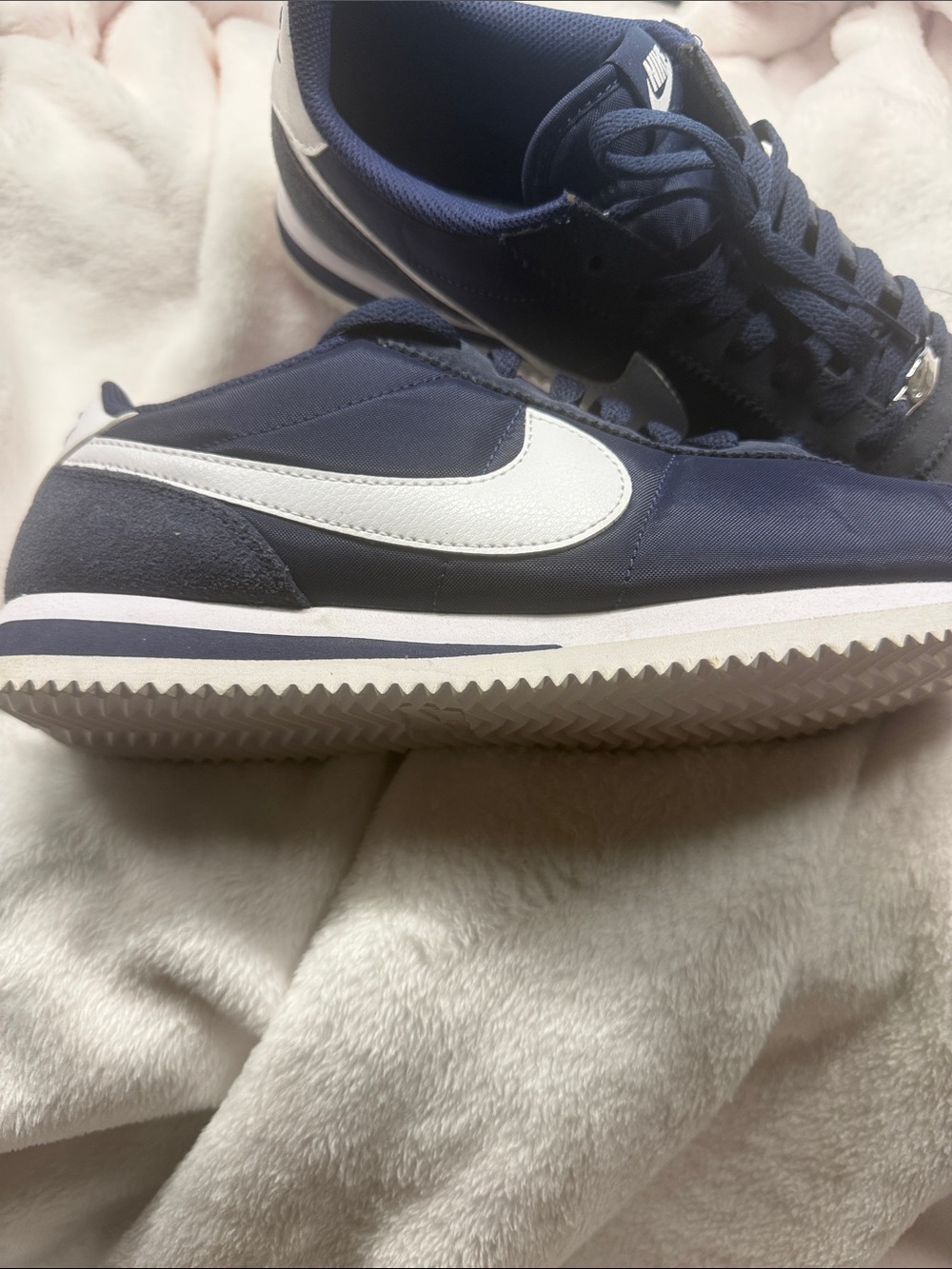 Nike Navy and White Retro Cortex Runner Sneakers
